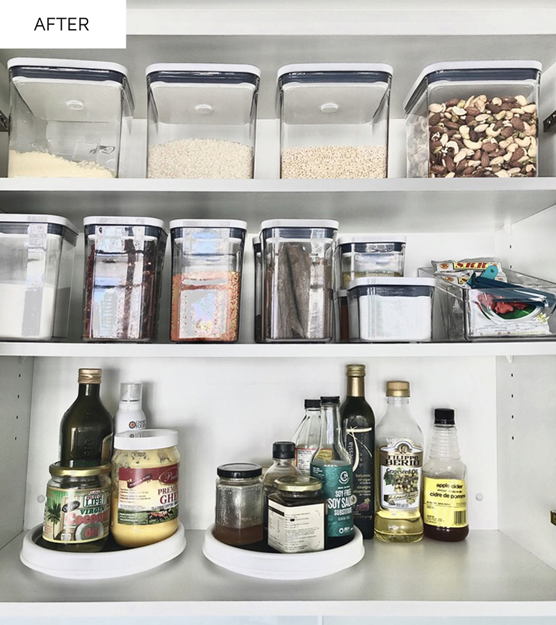 Clean & organized containers.